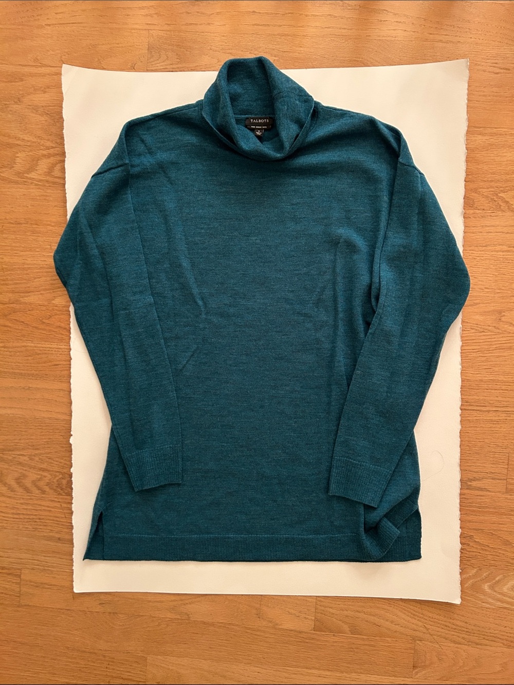 Talbots Teal/Blue Turtleneck Sweater - Lightweight Knit